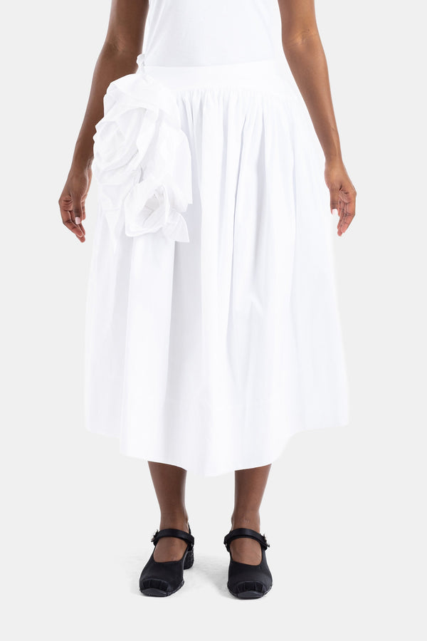Simone Rocha Cotton poplin skirt in white — view 2