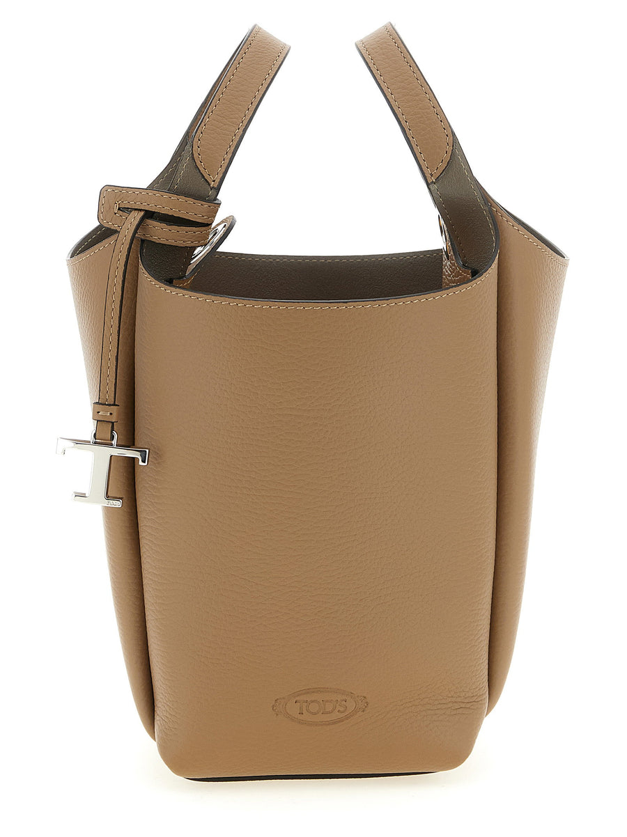 حقيبة Tod's T الدلو الكلاسيكية — لون بيج