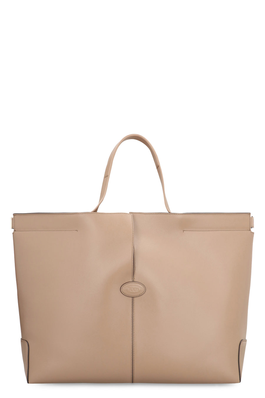 Tods Folio Leather Tote Brown Calf Bags