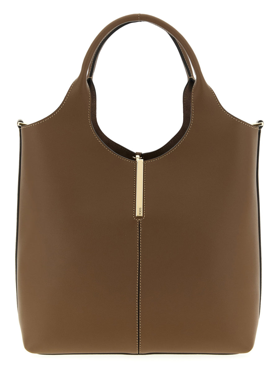 Tod's Ebr Shoulder Bag — Taupe