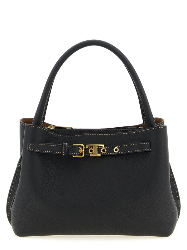 Tod's توب تيم ومقبض حقيبة — أسود