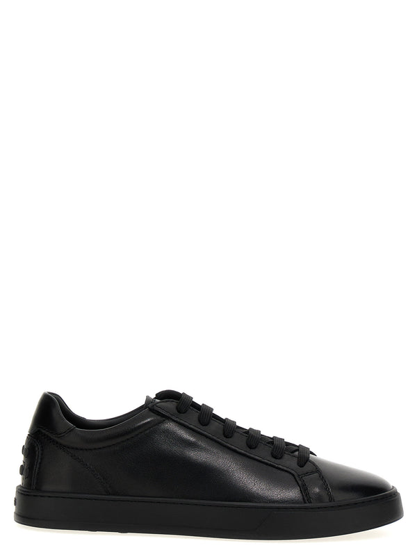 Tod's Leather Low-Top Sneaker — Black
