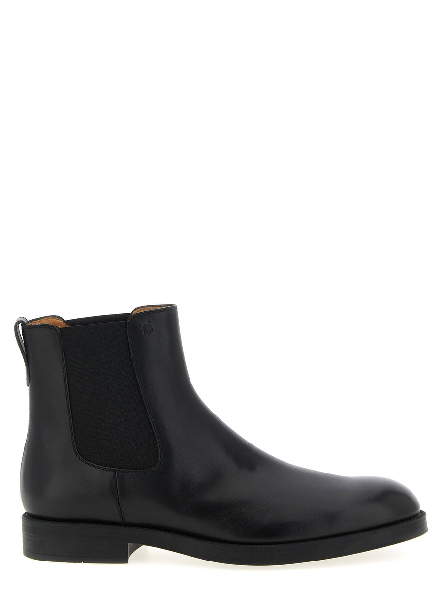 Tod's Leather Chelsea Boots — Black