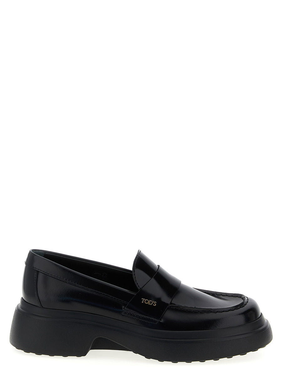 Tod's Brushed Calf Leather Loafer — Black