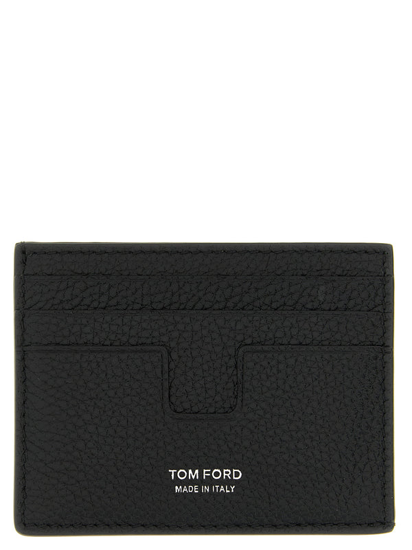 Tom Ford حافظة بطاقة تي لاين — أسود