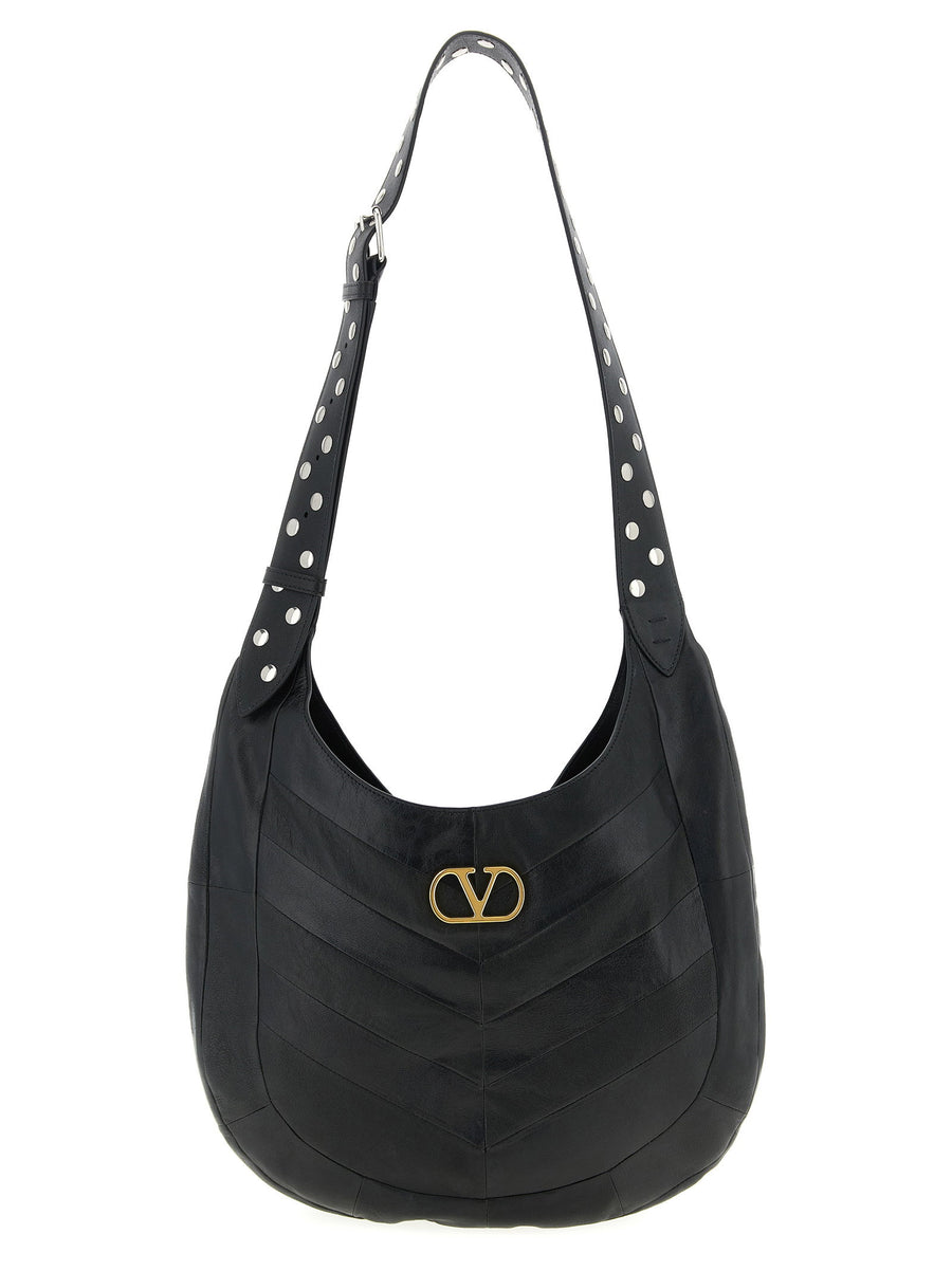 Valentino Garavani Hoboho Shoulder Bag — Black