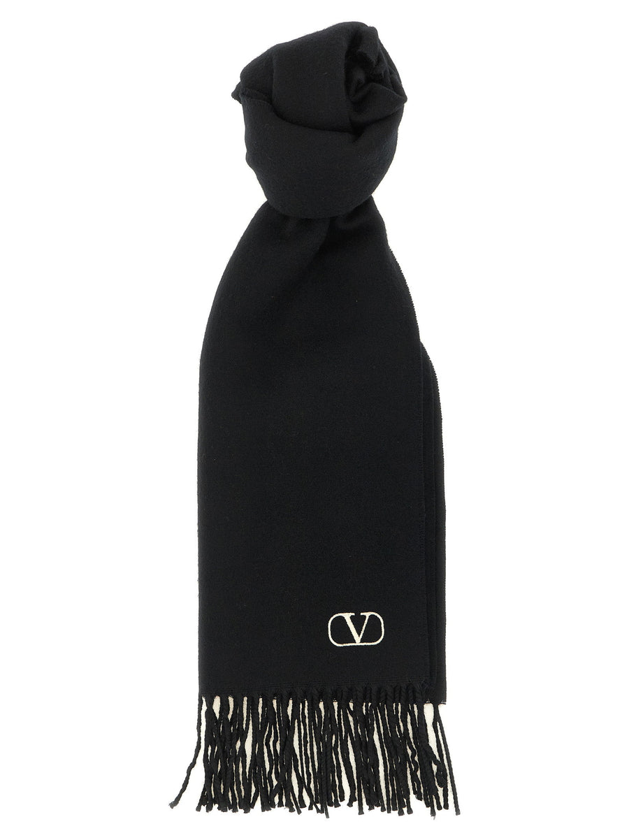 Valentino Garavani Cashmere Scarf — Black