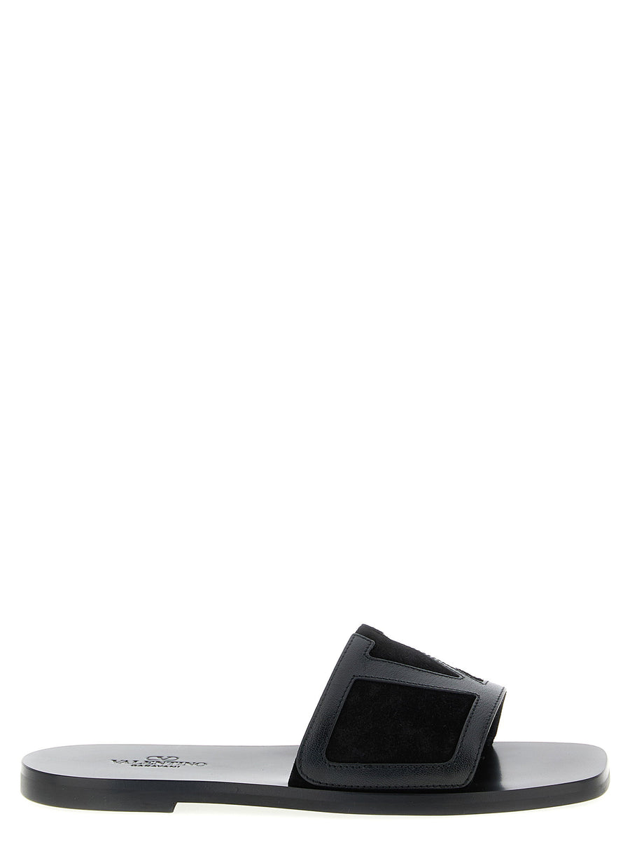 Valentino Garavani Viva Superstar Slide Sandal — Black