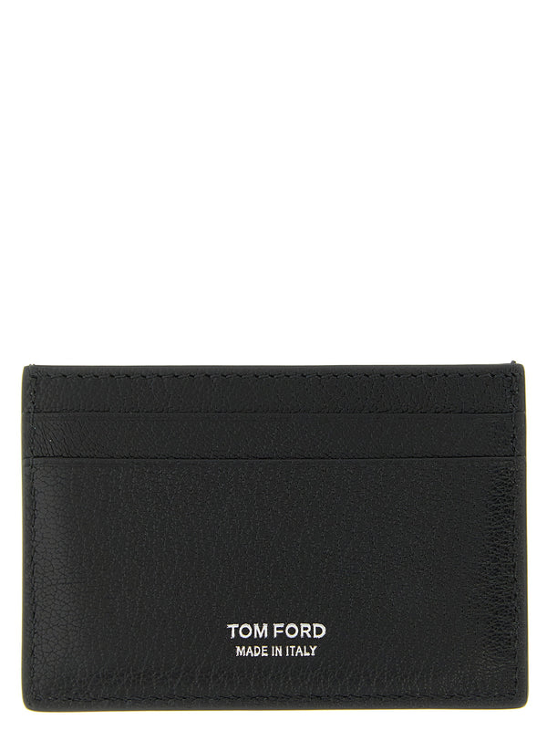 Tom Ford حافظة بطاقة تي لاين — أسود