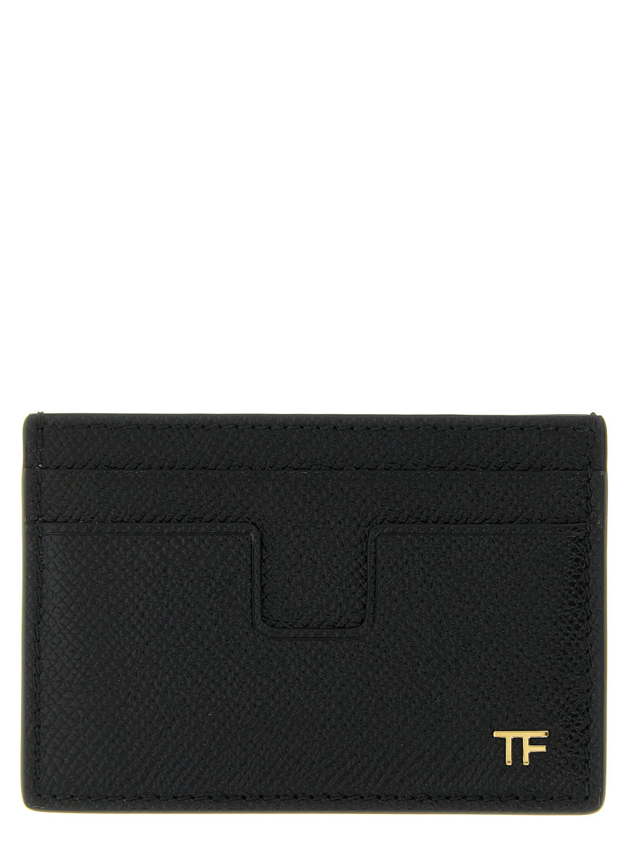 Tom Ford Textured Leather Card Case — Black