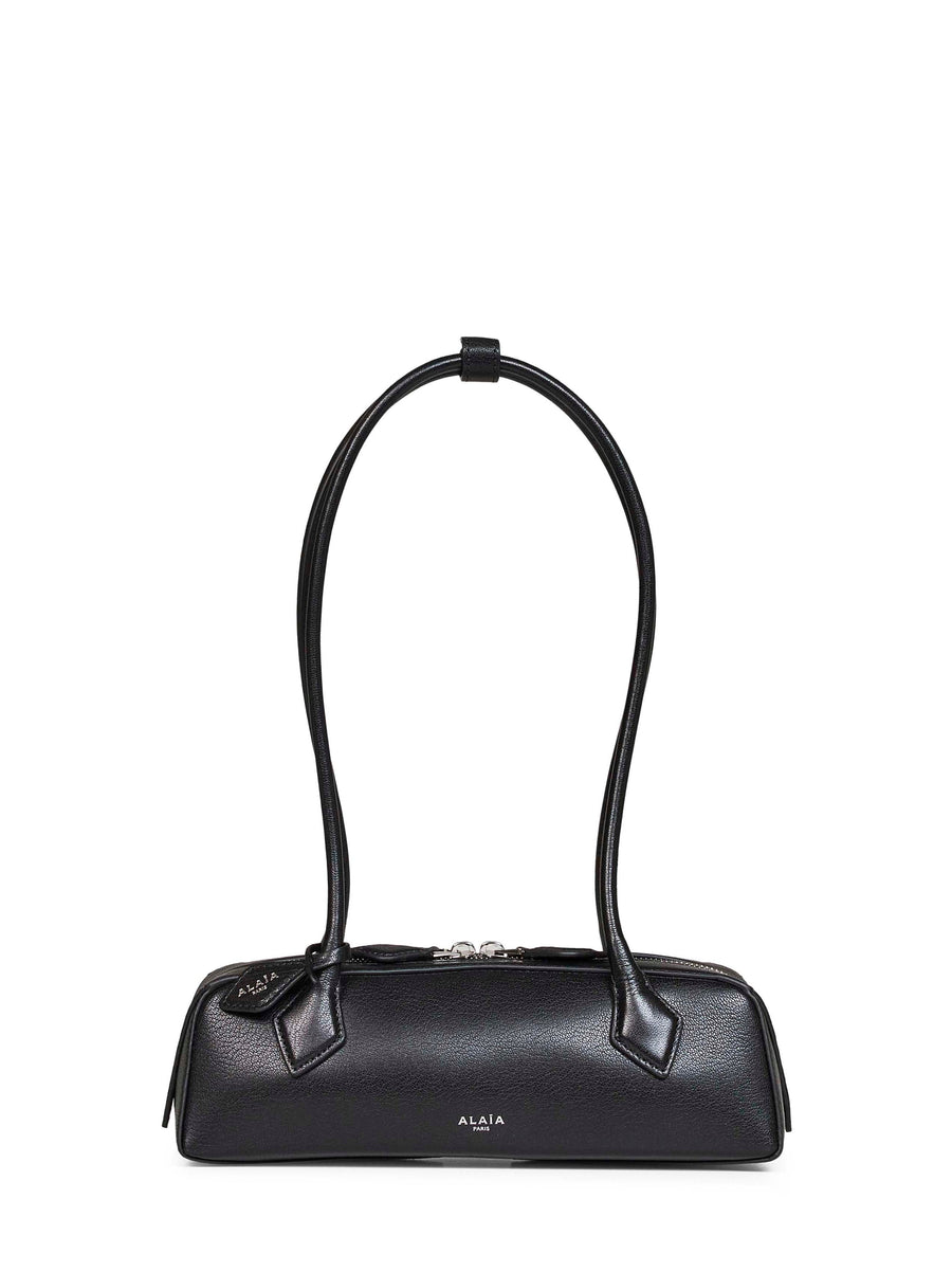 Shoulder Bag Le Teckel Black Goatskin Leather