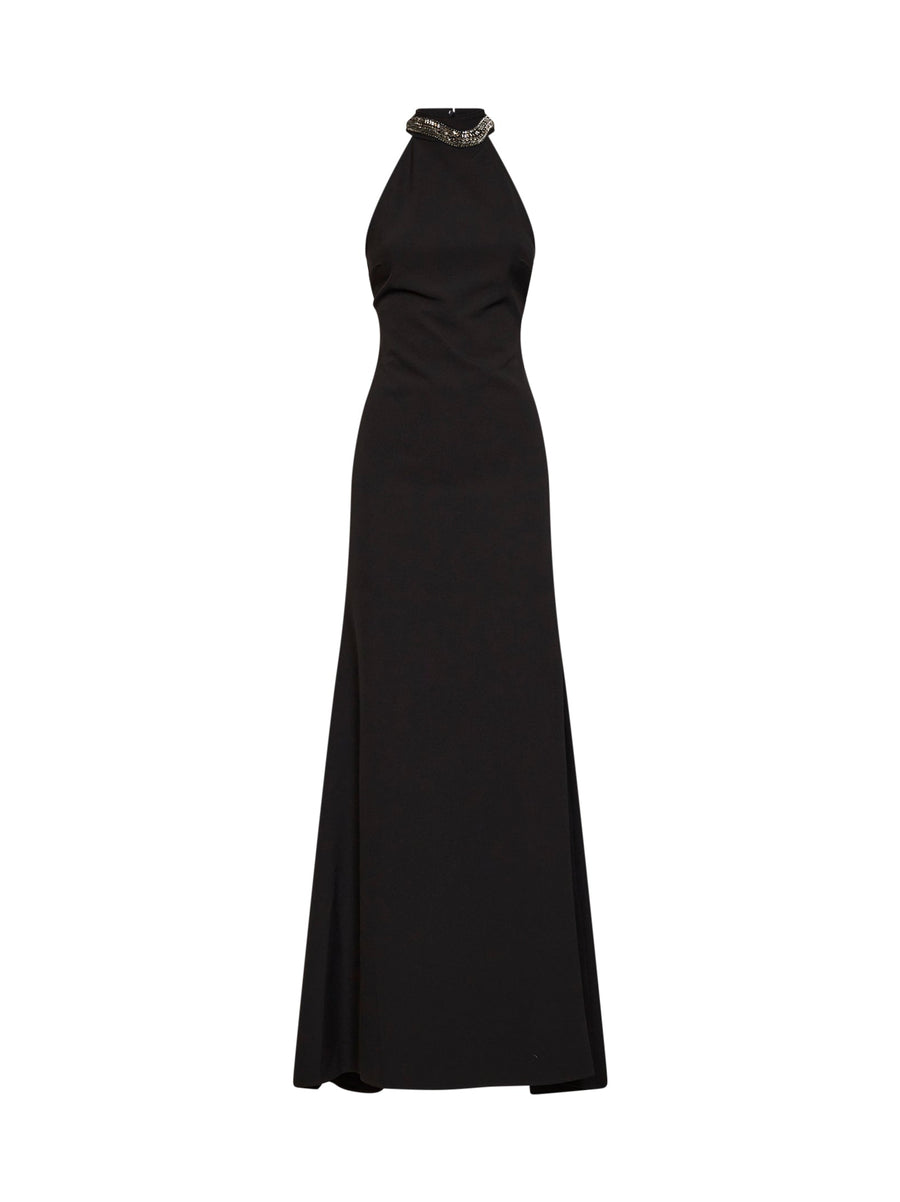 Maxi Dress Stretch Crepe Black