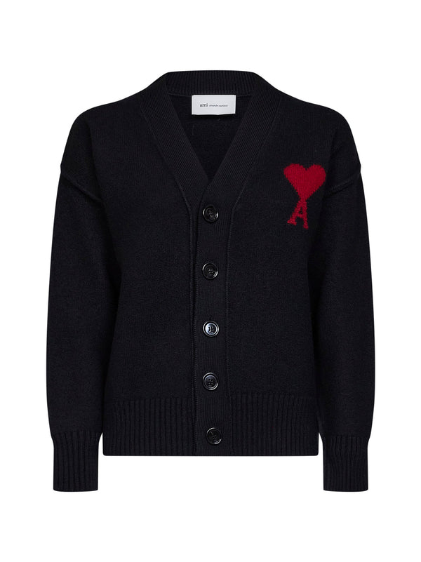 Cardigan Ami De Cœur Black Wool Merino Cardigans