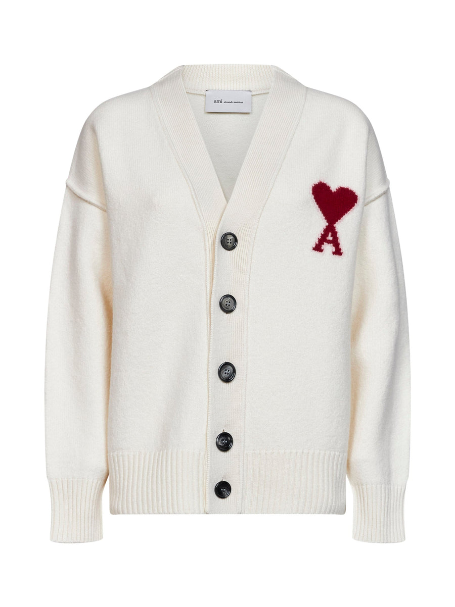 Cardigan Ami De Cœur Ivory Wool Silk Cardigans