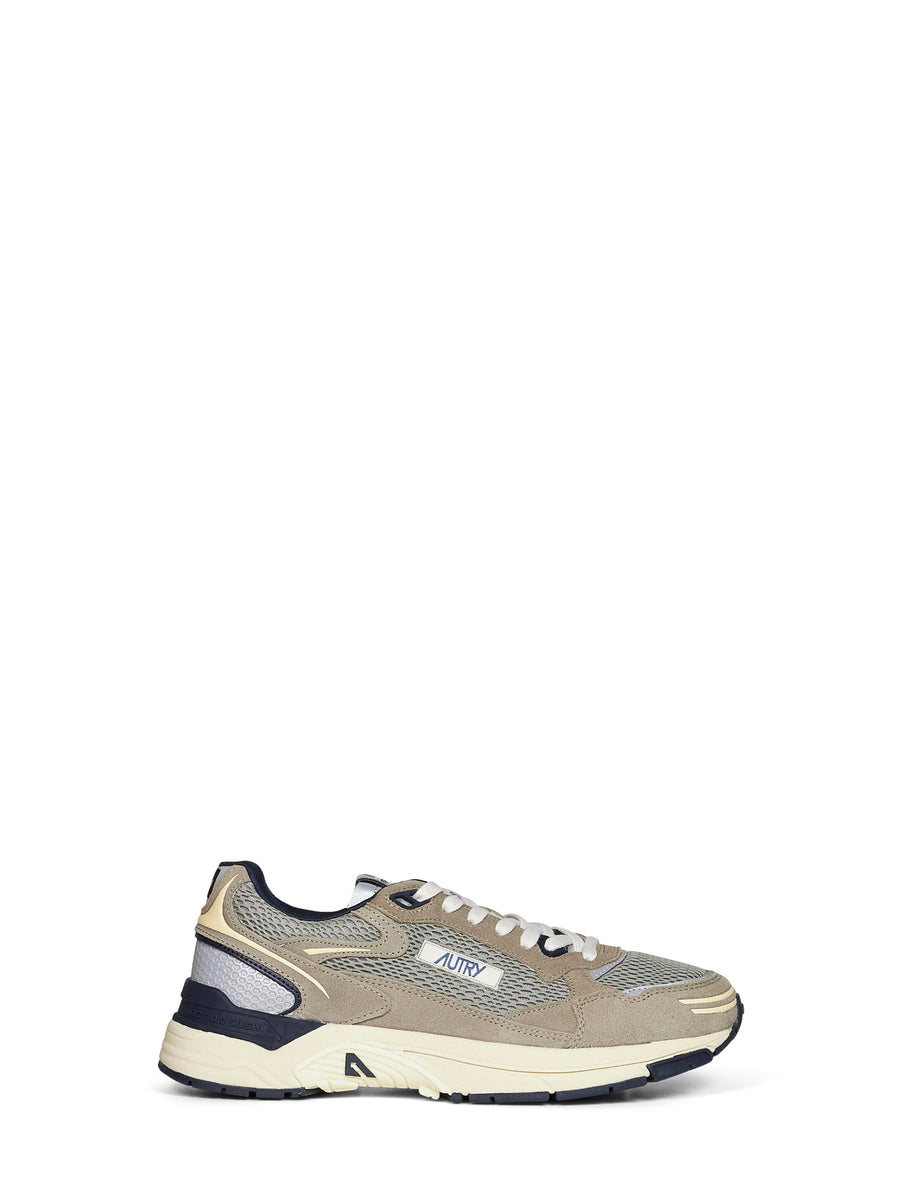 Sneakers Hyperway Green Mesh & Suede Polyester Trainers
