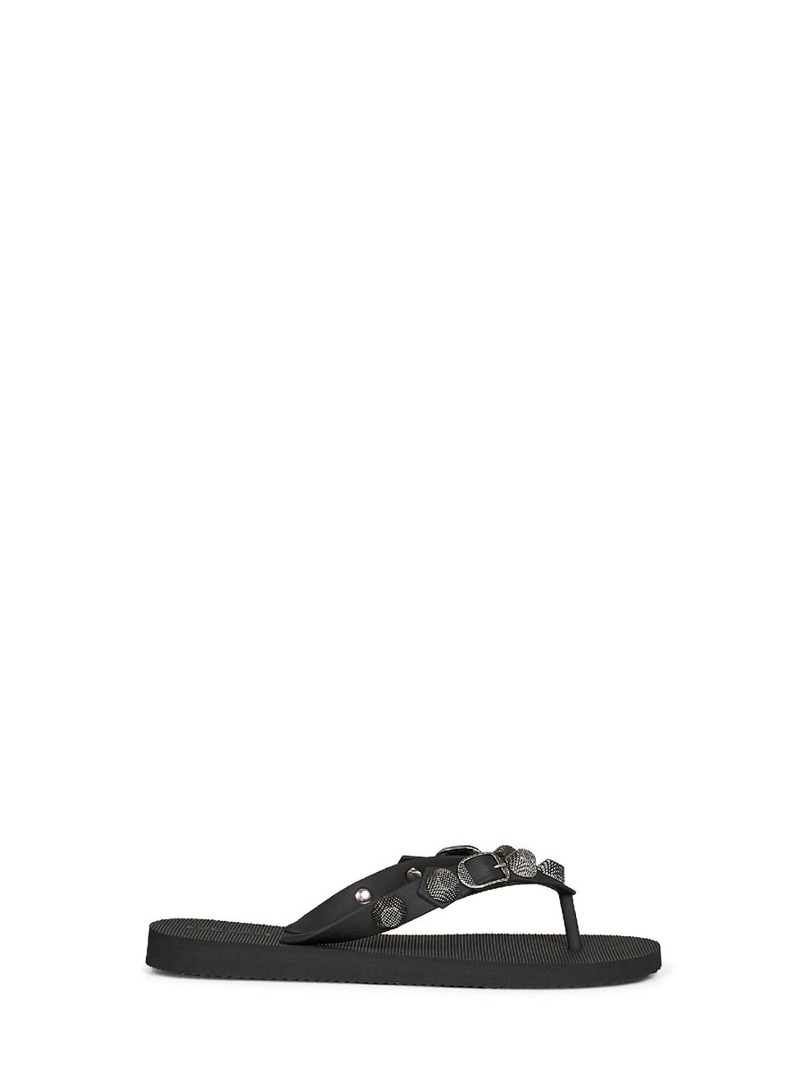 Thong Sandals Cagole Recycled Rubber Black Polyurethane