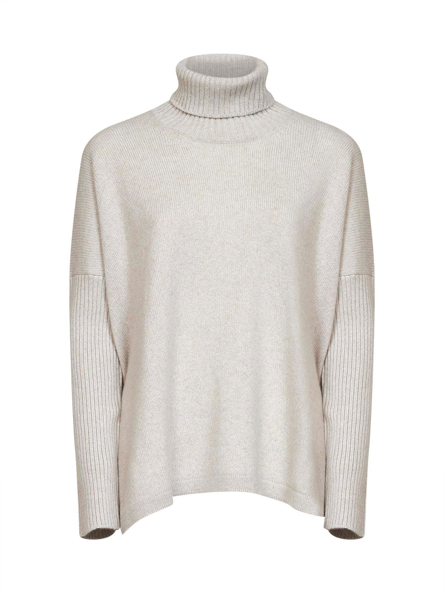 Wool Knit Turtleneck Sweater Multicolour