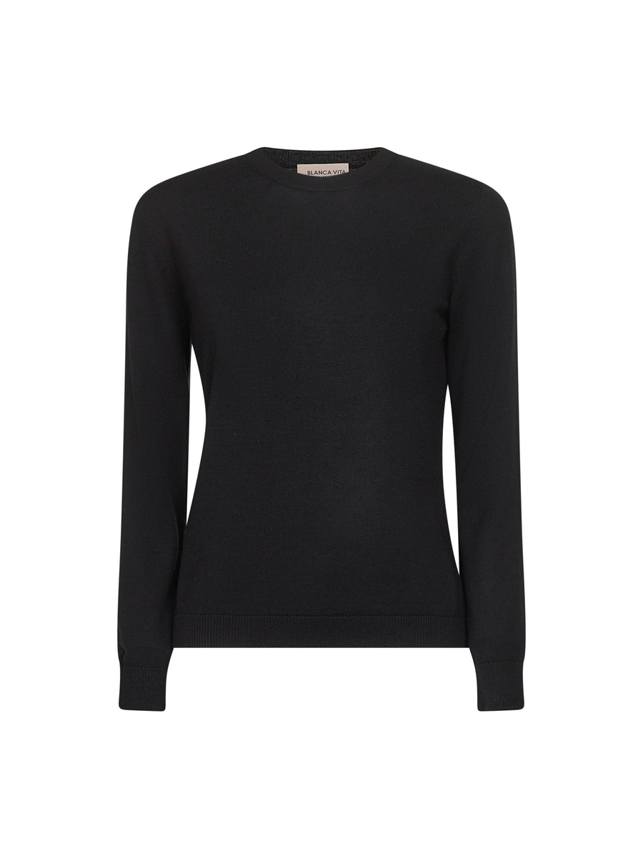 Crewneck Sweater Virgin Wool Black