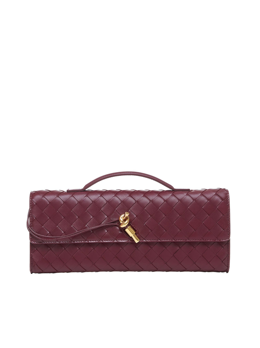 Clutch Andiamo Bordeaux Lambskin Handbags