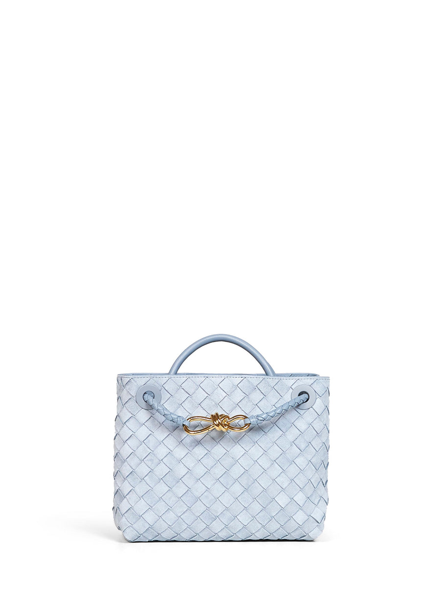 Top Handle Bag Andiamo Light Blue Calfskin Handbags