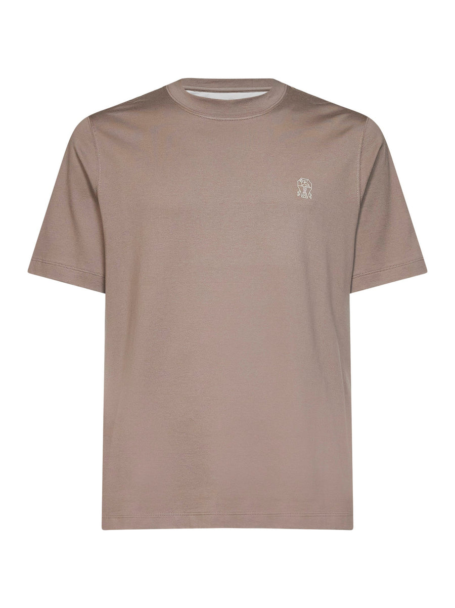 Crewneck T-Shirt Cotton Mud T-shirts