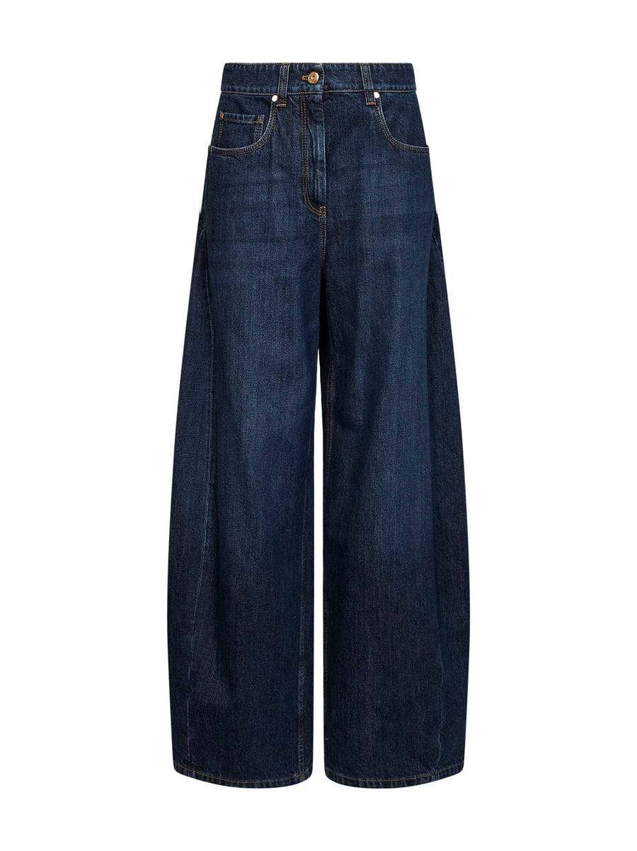 Jeans Authentic Wide Blue Cotton