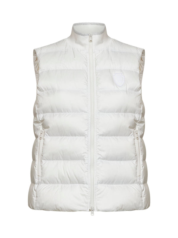 Padded Nylon Vest White Polyester Puffer Jackets
