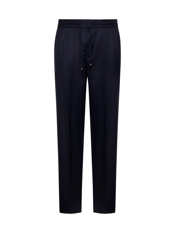 Cashmere Cardigan Blue Trousers