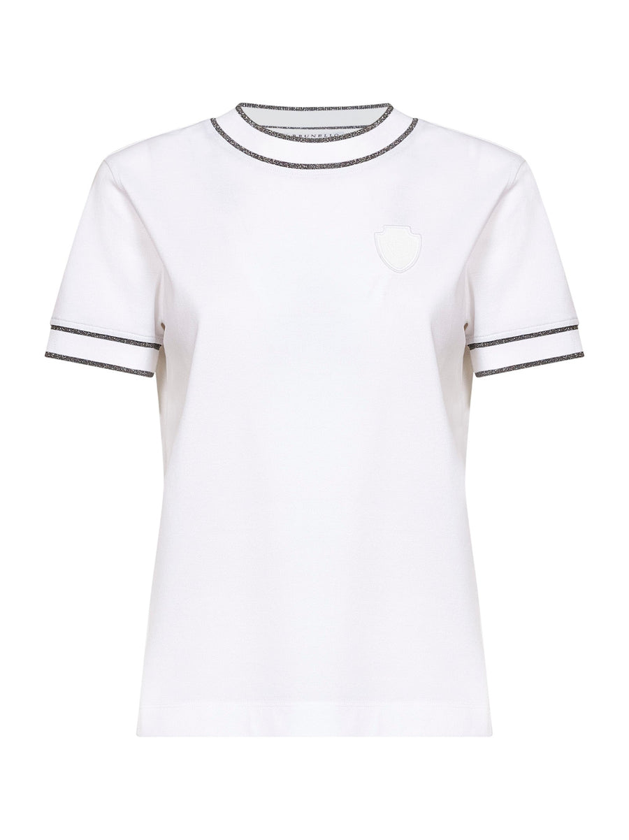 T-Shirt Stretch Cotton Piqué White T-shirts & Jerseys