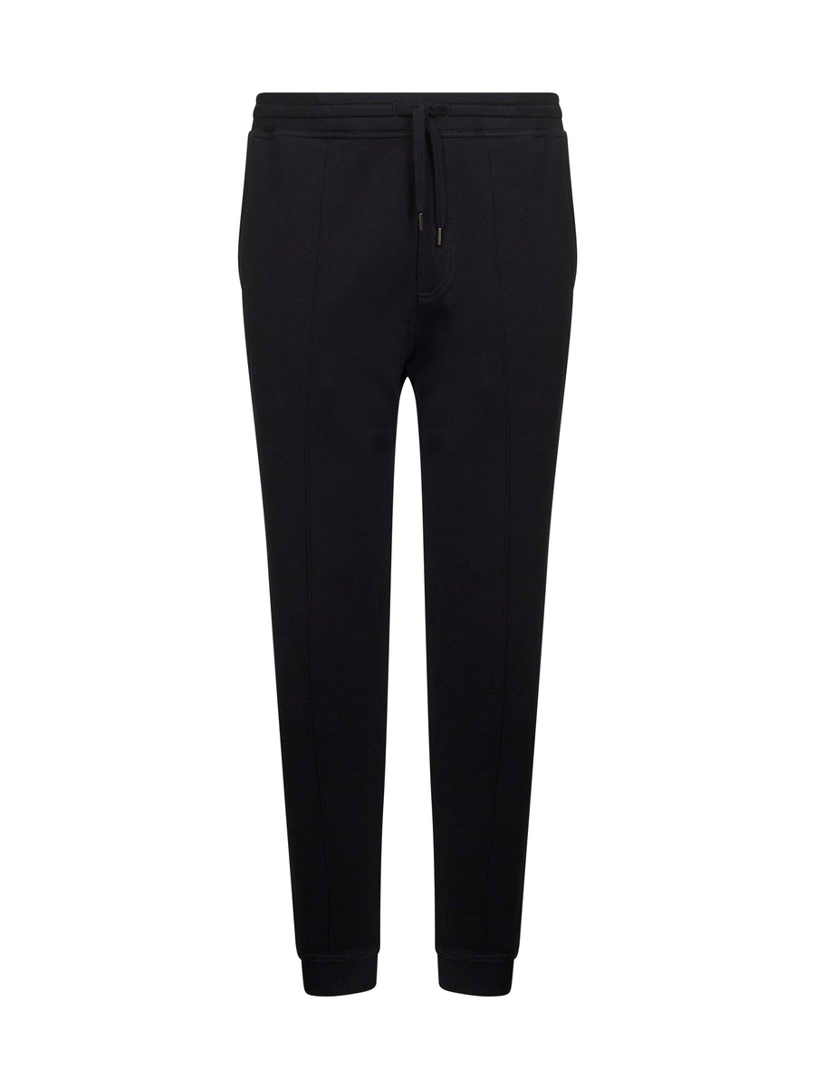 Jogger Trousers Double Fleece Black Cotton