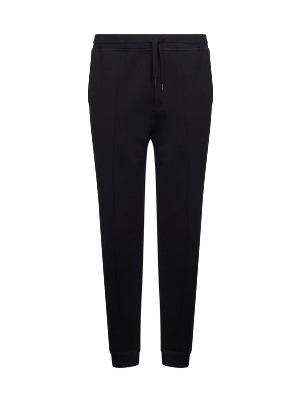 Jogger Trousers Double Fleece Black Cotton