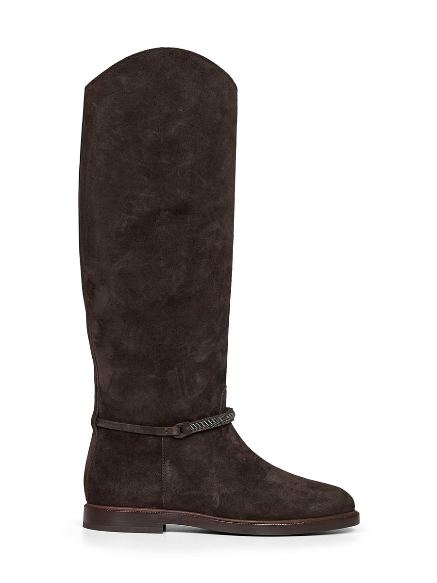 Boots Pepper Suede Grey Cotton