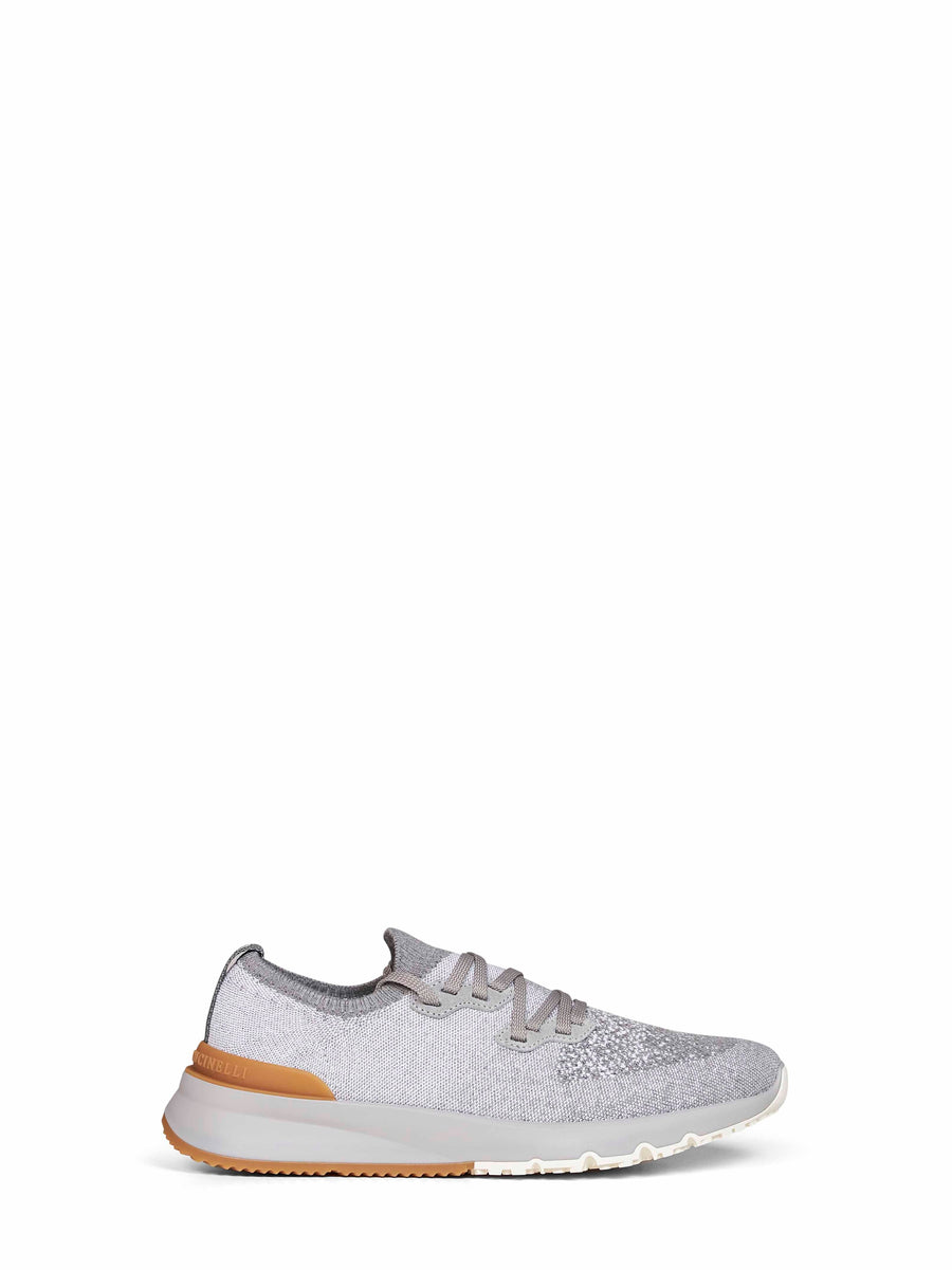 Runners Chiné Knit Grey Cotton Trainers