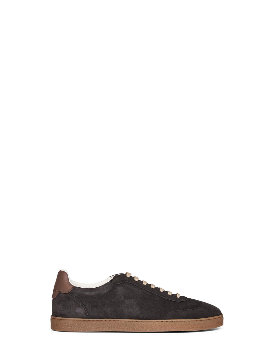 Sneakers Pepper Suede Grey Calf Leather Trainers