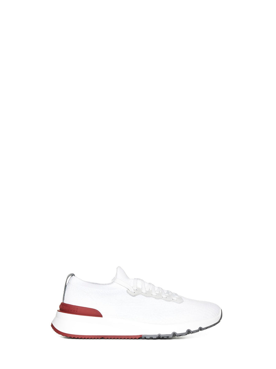 Sneakers Chiné White Cotton Trainers