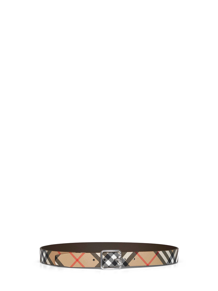 Reversible B-Buckle Belt Sand Beige-Military Brown Polyurethane
