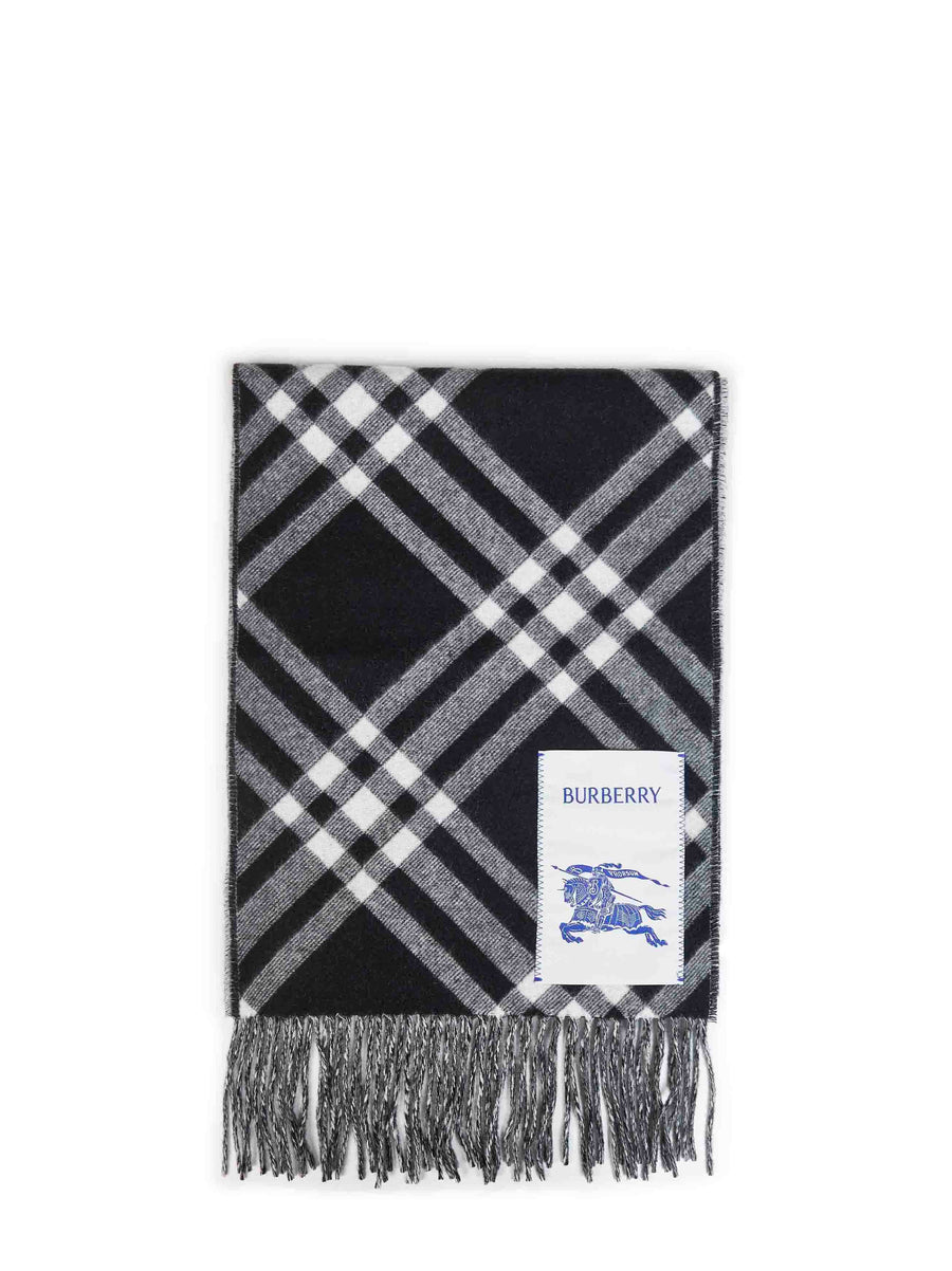 Scarf Double-Face Cashmere Check Black
