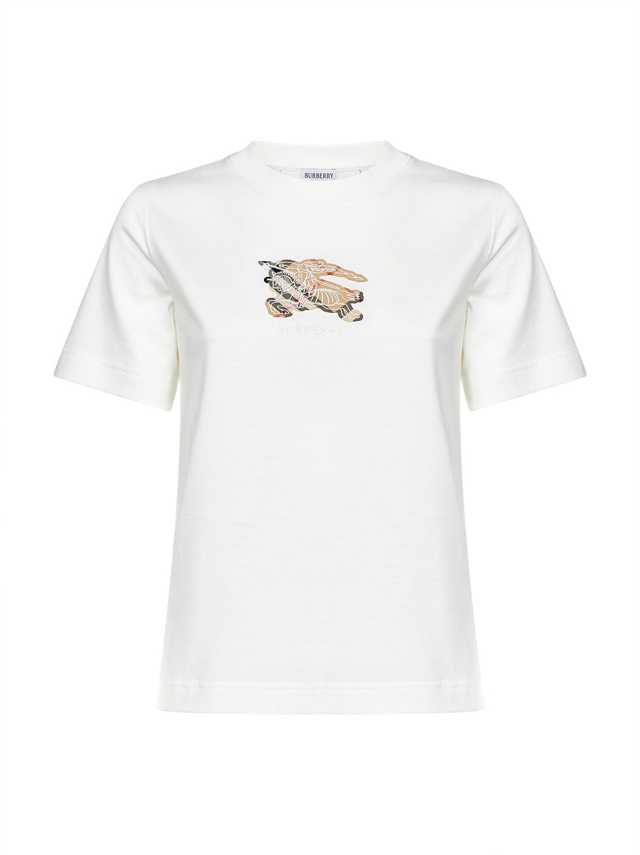T-Shirt Ekd Check Chalk White Cotton T-shirts & Jerseys