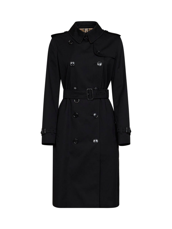 Trench Coat Kensington Black Cotton & Raincoats