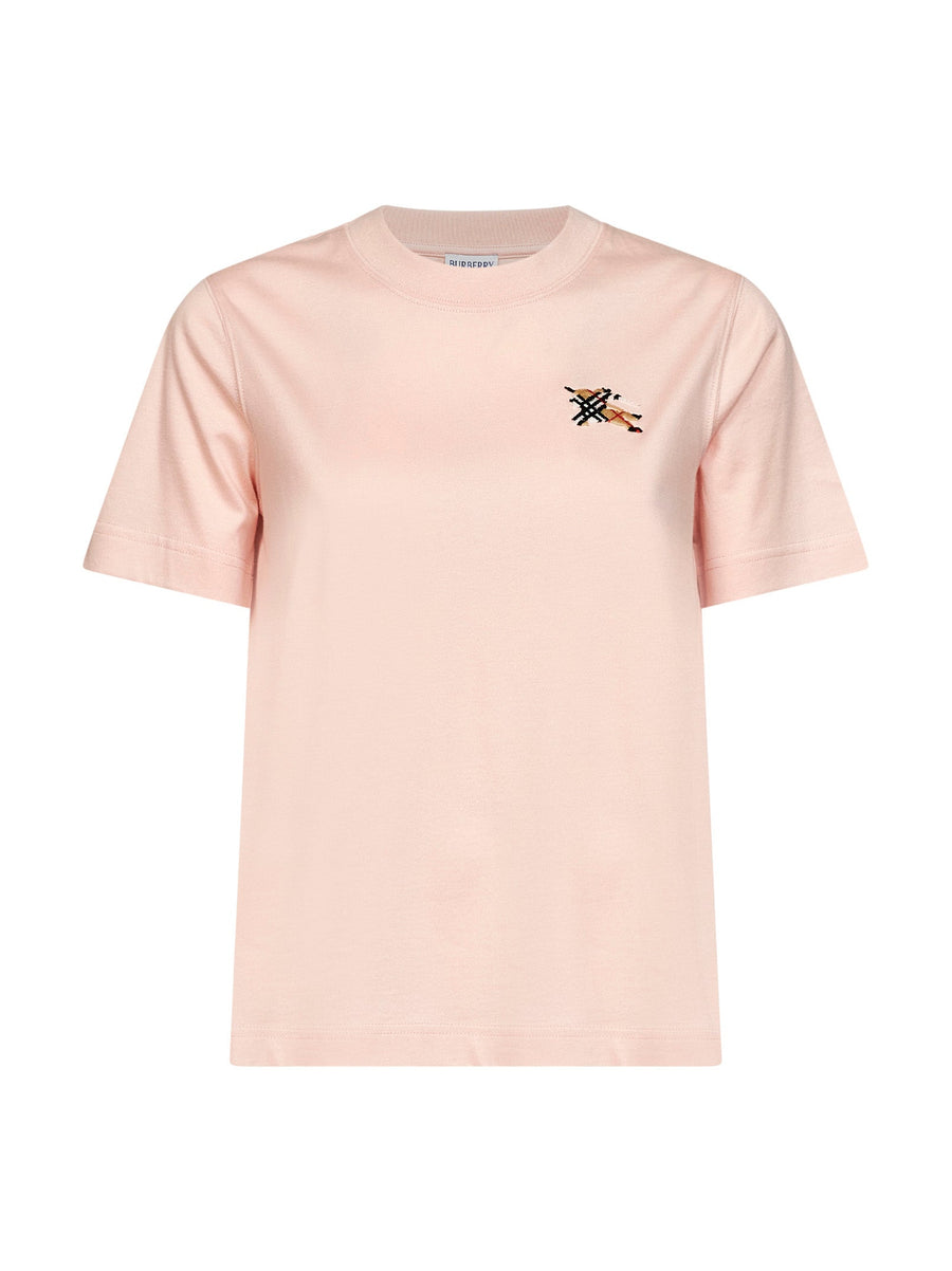 T-Shirt Knight Check Pink Cotton T-shirts & Jerseys