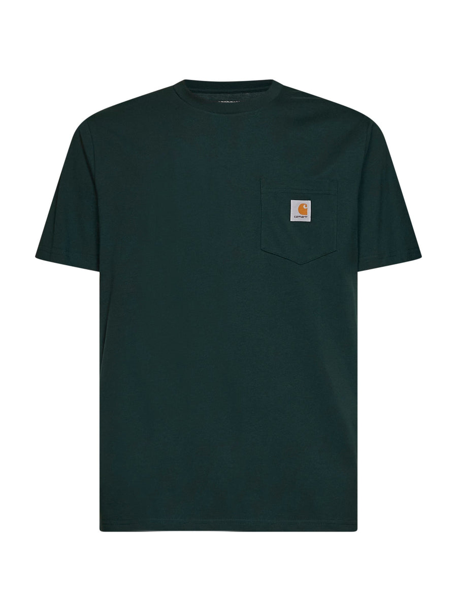 T-Shirt Pocket Dark Green Cotton T-shirts