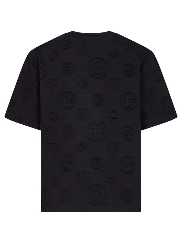 T-Shirt Applique Monogram Black Organic Cotton T-shirts
