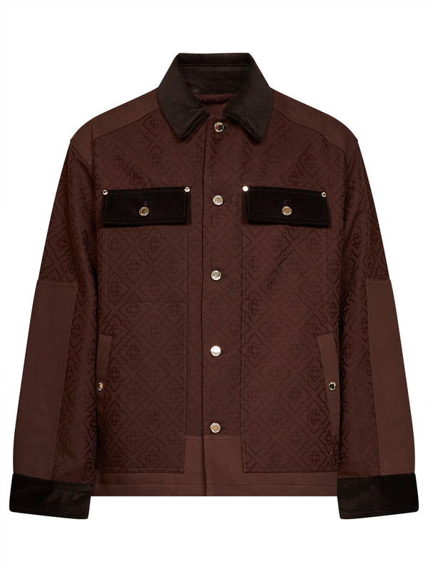 Safari Jacket Dark Brown Cotton Bomber