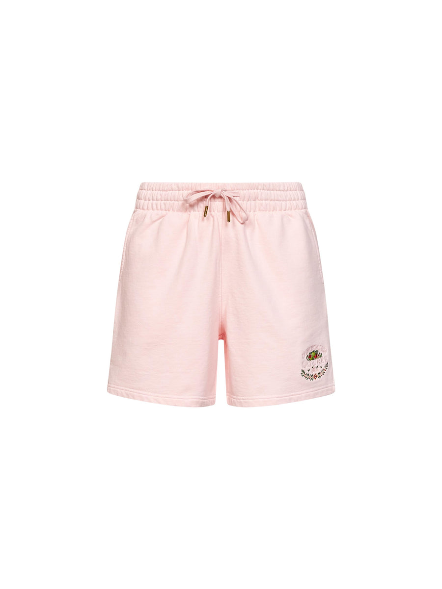 Shorts Embroidered Cotton Pink Organic