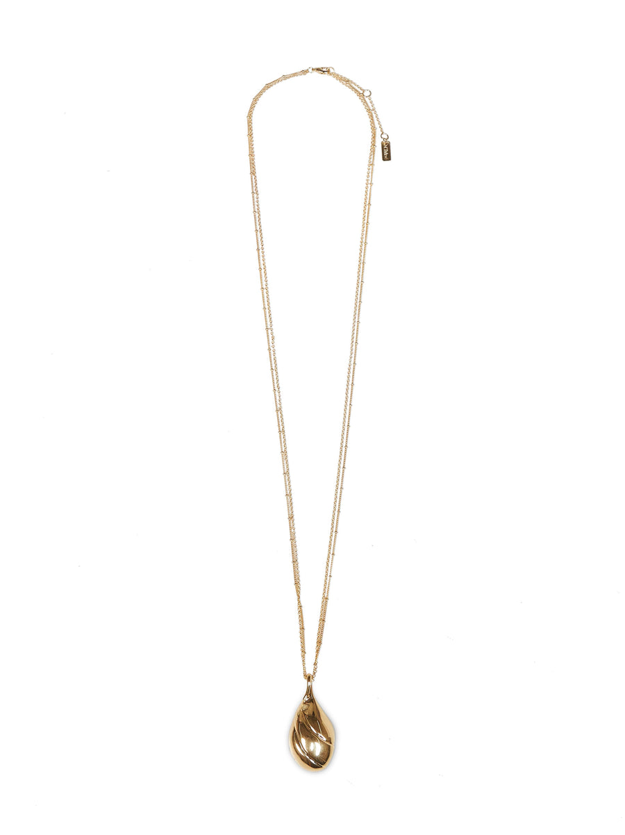 Pendant Necklace Mirror Gold Brass Necklaces