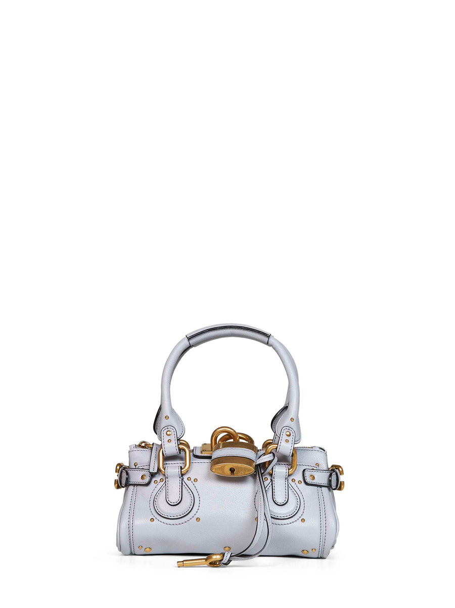 Shoulder Bag Paddington Grey Calf Leather