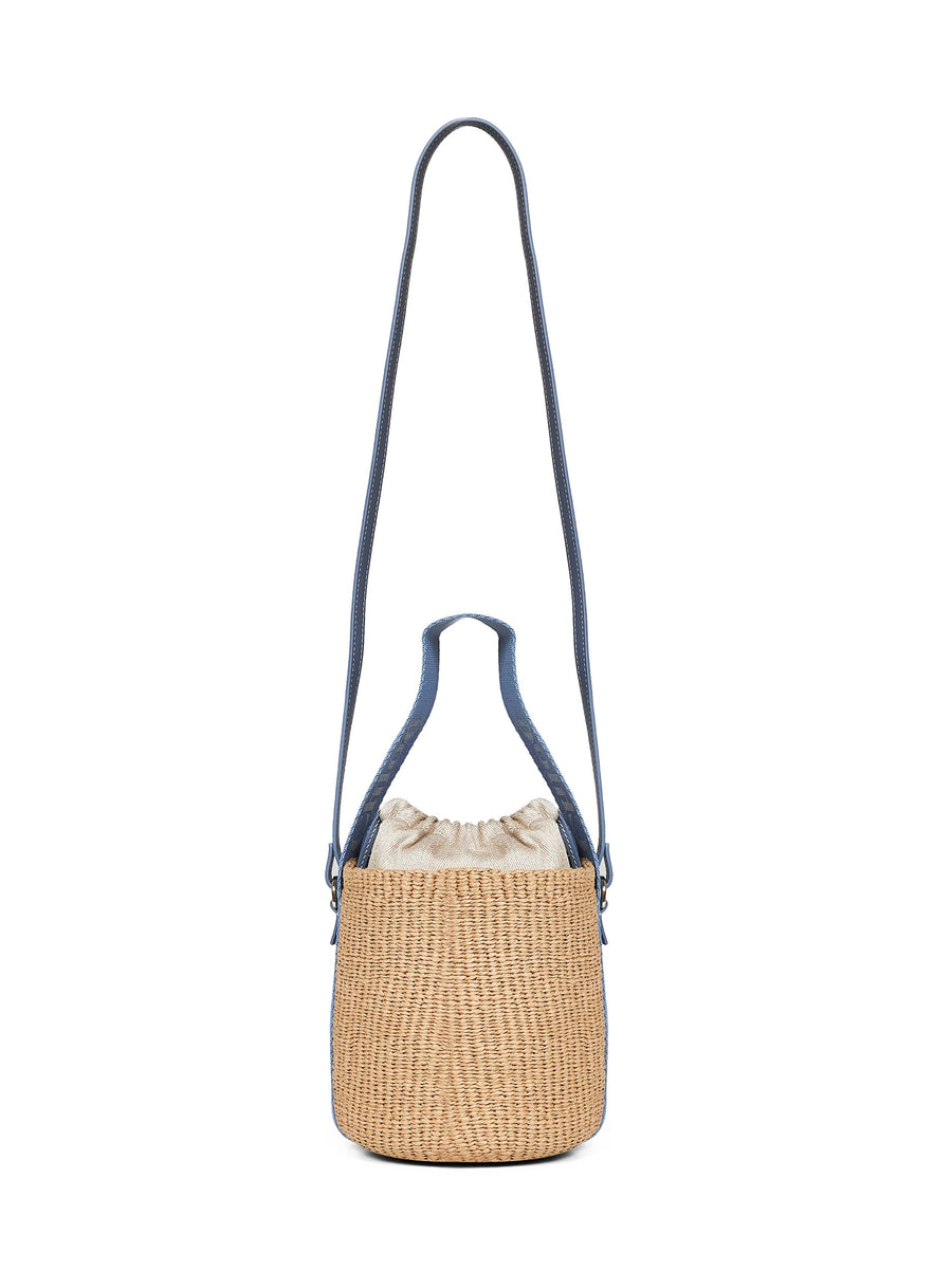 Basket Bag Woody Beige Paper Shoulder