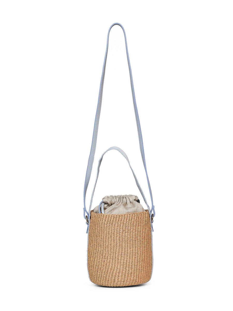 Basket Bag Woody Grey Paper Shoulder