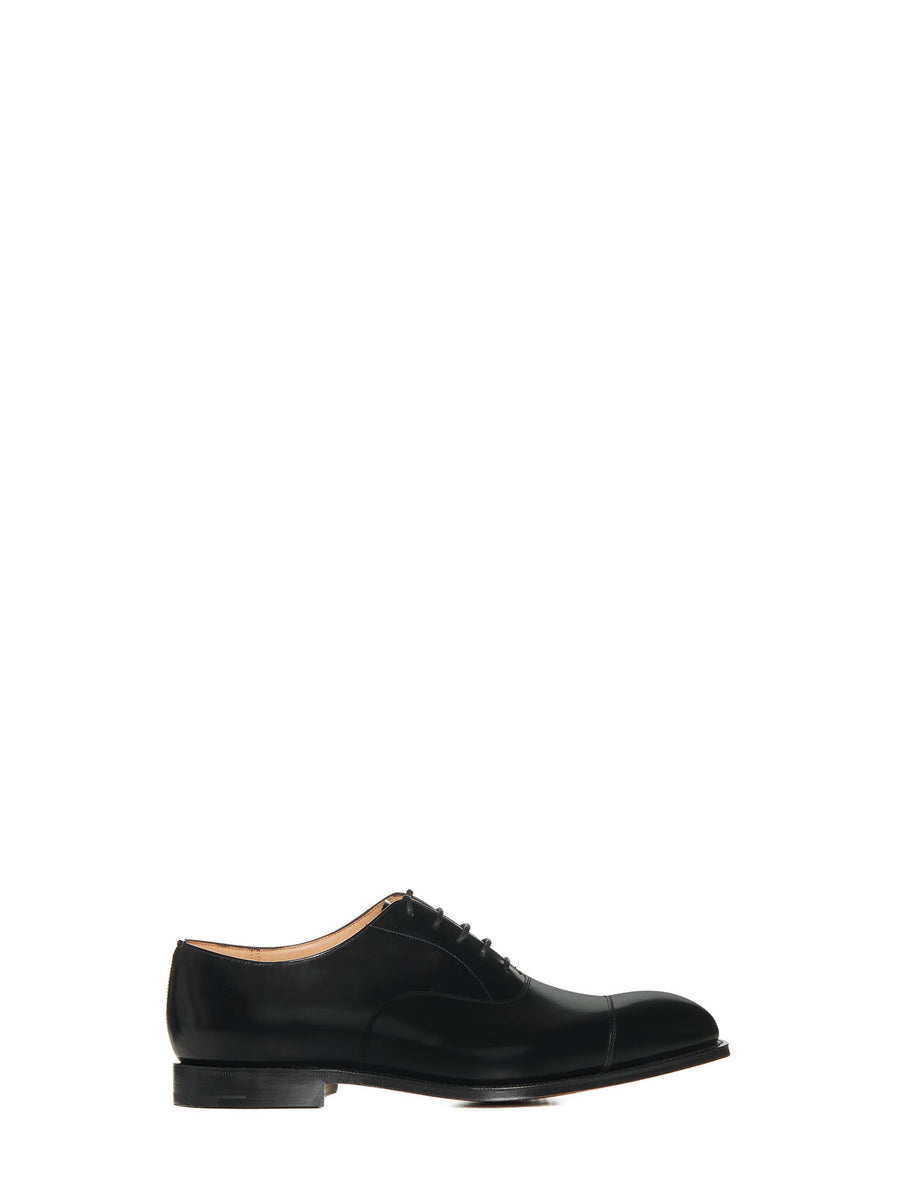 Oxford Shoes Consul Black Leather Calfskin Lace-up