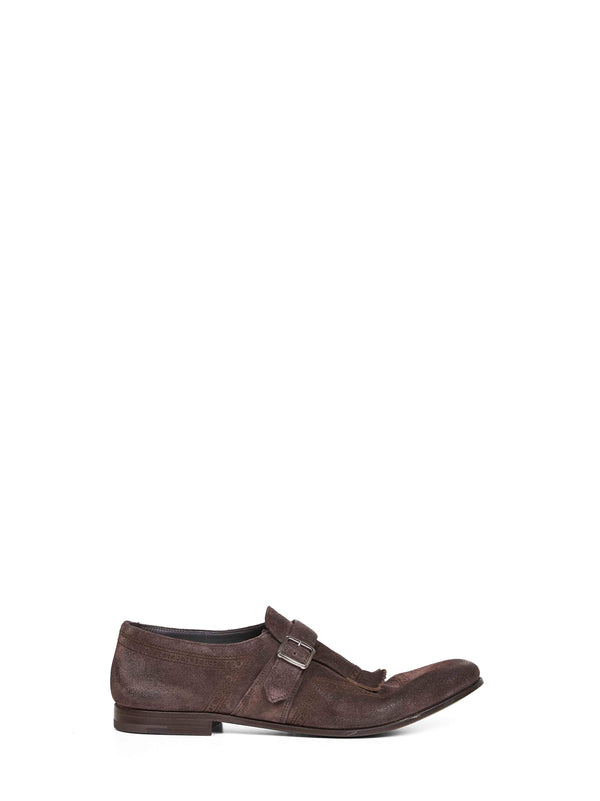 Loafers Shangai Buckle Brown Calf Leather
